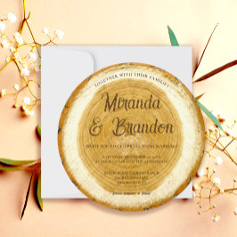 Rustikales Holzschnitzereien - Einladung