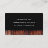 Rustikales Holzschwarz mit goldenem Schafskopf Visitenkarte (Rückseite)