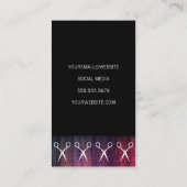 Rustikales Holzschwarz mit Shears-Muster Visitenkarte (Rückseite)