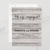 Rustikales Holzspiel Einladungspostkarte (Vorne/Hinten)