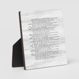 Rustikales Holzstruktur Psalm 91 Schild Fotoplatte