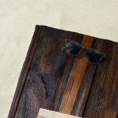 Rustikales Holztonmonogramm-Rechteck Strandtuch (Beispiel)