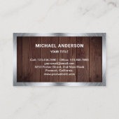 Rustikales Holzwerkstoff Handsäge Handyman Carpent Visitenkarte (Rückseite)