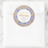 Rustikales Honey Jar Apiary Label | Wildblume Hone Runder Aufkleber (Tasche)