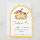 Rustikales Honey Jars Bride to Bee Arch Brautparty Einladung (Vorderseite)