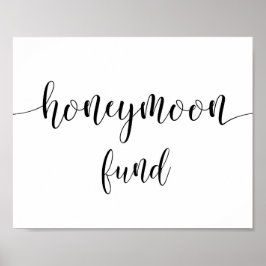 Rustikales Honeymoon Fund Sign Poster