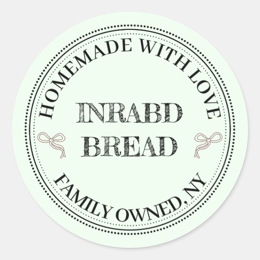 Rustikales Honigmelonen-Heimbacklabel rund Sticker (Vorderseite)