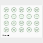 Rustikales Honigmelonen-Heimbacklabel rund Sticker (Blatt)