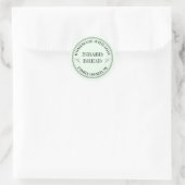 Rustikales Honigmelonen-Heimbacklabel rund Sticker (Tasche)