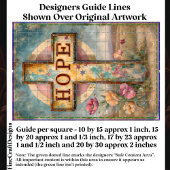 Rustikales "HOPE Cross & Blume" Signieren DP7 Deco Seidenpapier