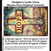 Rustikales "HOPE Cross & Blume" Signieren DP7F Dec Seidenpapier