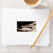 Rustikales Horseshoe Adressaufkleber (Insitu)