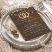 Rustikales Horseshoe String Lights All-in-One Hoch Einladung