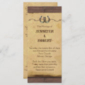 Rustikales Horseshoes Barbed Wire Wedding Program Programm (Vorne/Hinten)