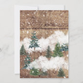 Rustikales Hot Chocolate Baby Es ist kalt Außendus Einladung (Rückseite)