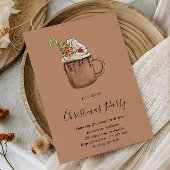 Rustikales Hot Cocoa Weihnachtsgebäck Party Einladung