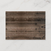 Rustikales Hotel Unterkunft Liebe Holzleiter Begleitkarte (Rückseite)