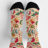 Rustikales hübsches Retro Gingerbread Ornament Bei Socken (Oben)