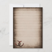 Rustikales Hufeisen Hochzeitseinladungen Einladung (Rückseite)