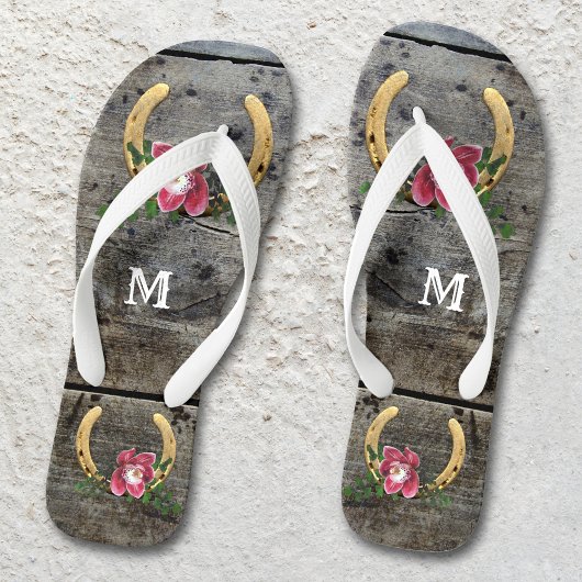 Rustikales Hufeisen Romantische Flip Flops Badesandalen