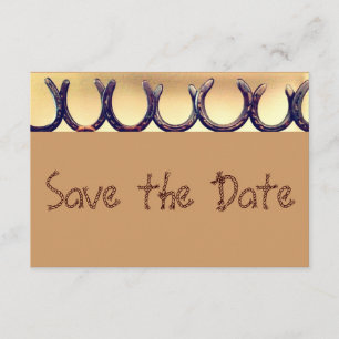 Rustikales Hufeisen Speichern Sie die Datumskarten Save The Date