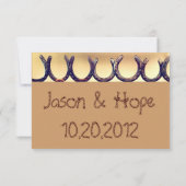 Rustikales Hufeisen Speichern Sie die Datumskarten Save The Date (Rückseite)