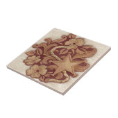 rustikales Hufeisencowboy-Westernland mit Blumen Fliese (Seite)