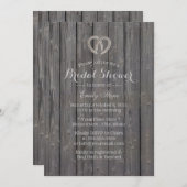 Rustikales Hufeisenherz Brautparty Einladung (Vorne/Hinten)