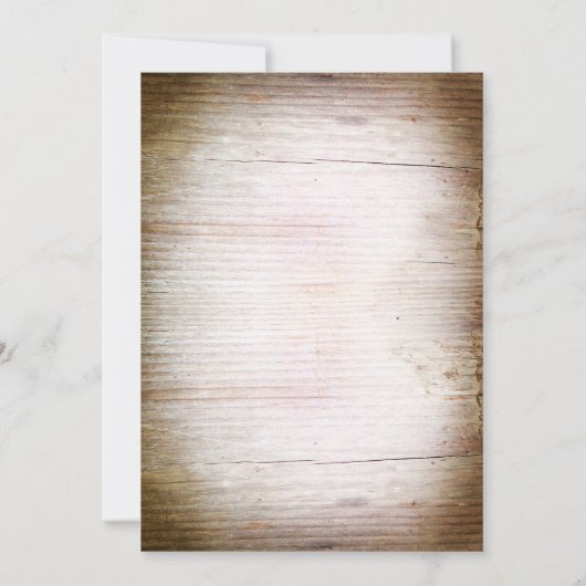 rustikales Hufeisenholz Probe Dinner Einladung (Rückseite)