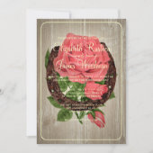 Rustikales Hufeisenpfeifen Einladung (Vorderseite)