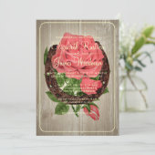 Rustikales Hufeisenpfeifen Einladung (Stehend Vorderseite)