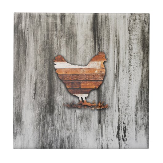 Rustikales Huhn (Brown) Fliese (Vorderseite)