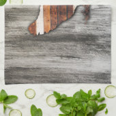 Rustikales Huhn (Brown) Geschirrtuch (Gefaltet)