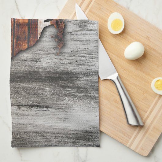 Rustikales Huhn (Brown) Geschirrtuch (Viertel Falte)