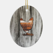 Rustikales Huhn (Brown) Keramik Ornament (Rechts)