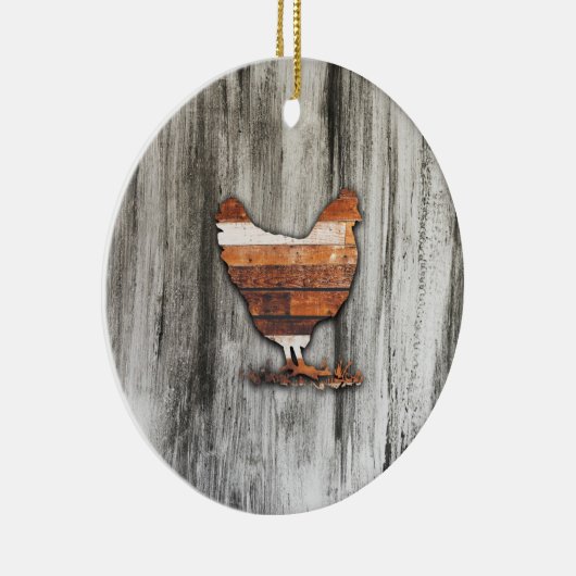 Rustikales Huhn (Brown) Keramik Ornament (Rechts)