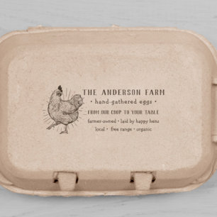Rustikales Huhn & handgeschriebene Schrift   Frisc Permastempel
