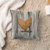 Rustikales Huhn (orange) Kissen (Decke)