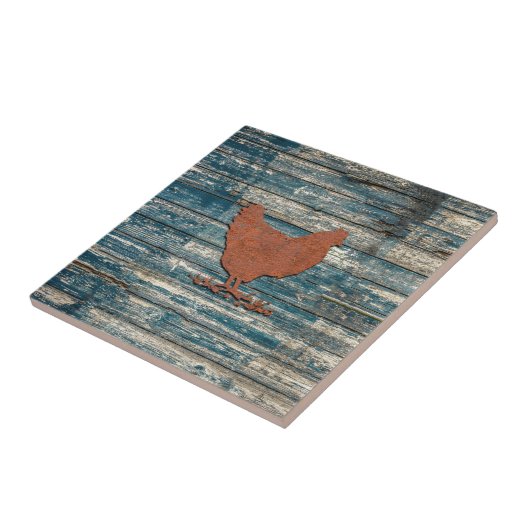 Rustikales Huhn (rostig) Fliese (Seite)