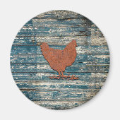 Rustikales Huhn (Rusty) Magnet (Vorne)