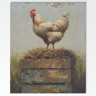 Rustikales Huhn und Nest Decoupage Geschenkpapier
