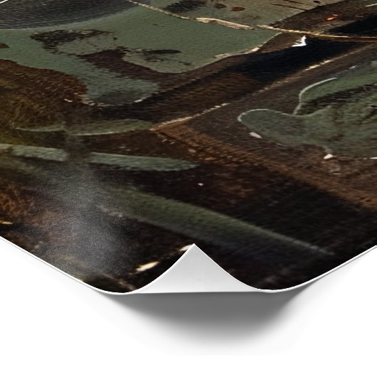 Rustikales Huhn und Nest Poster (Ecke)