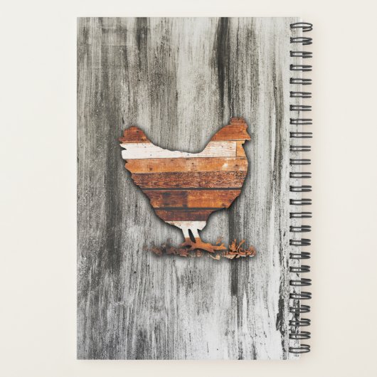 Rustikales Hühnchen (braun) Planer (Rückseite)