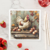 Rustikales Hühnchen-Coop-Papier Napkin Serviette (Beispiel)
