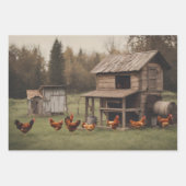 Rustikales Hühnchen Geschenkpapier Set (Vorderseite 2)