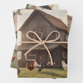 Rustikales Hühnchen Geschenkpapier Set (Beispiel)