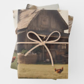 Rustikales Hühnchen Geschenkpapier Set (Beispiel)