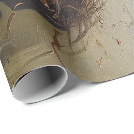 Rustikales Hühnchen und Nestdekoupage Geschenkpapier (Rolleneckpunkt)