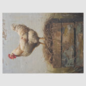 Rustikales Hühnchen und Nestdekoupage Seidenpapier (Vorderseite)