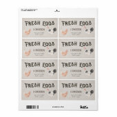 Rustikales Hühnerdekor-Etikett für Drehbügeleichen (Vorne)